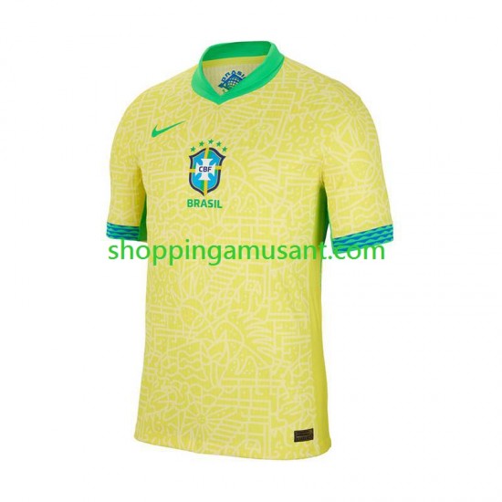 Maillot de Foot Brésil Copa America 2024 Homme Domicile  Manche Courte
