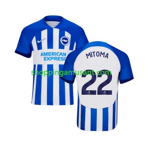 Maillot de Foot Brighton & Hove Albion Mitoma 22 Homme Domicile 2023-2024 Manche Courte