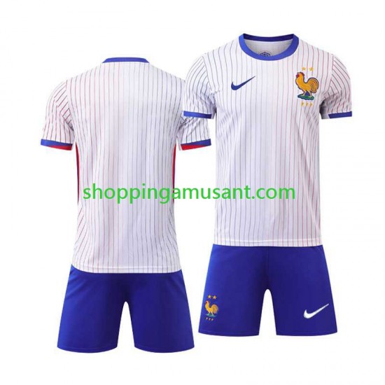 Maillot de Foot France Enfant Extérieur Euro 2024 Manche Courte