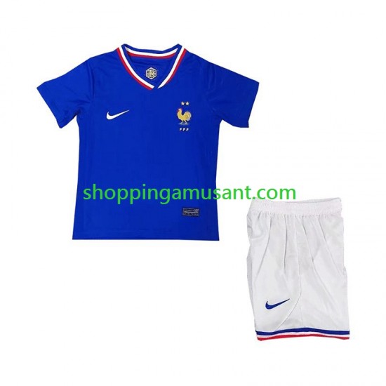 Maillot de Foot France Enfant Domicile Euro 2024 Manche Courte