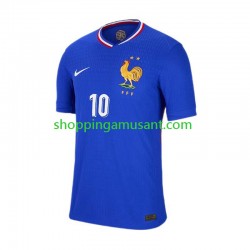 Maillot de Foot France Mbappé Kylian 10 Homme Domicile Euro 2024 Manche Courte