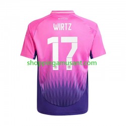 Maillot de Foot Allemagne Florian Wirtz 17 Homme Extérieur Euro 2024 Manche Courte