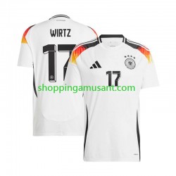 Maillot de Foot Allemagne Florian Wirtz 17 Homme Domicile Euro 2024 Manche Courte