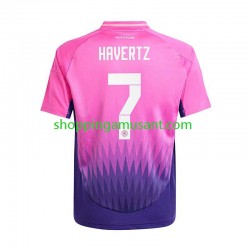 Maillot de Foot Allemagne Havertz 7 Homme Extérieur Euro 2024 Manche Courte