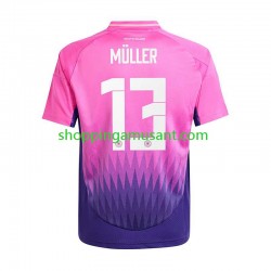Maillot de Foot Allemagne Thomas Muller 13 Homme Extérieur Euro 2024 Manche Courte