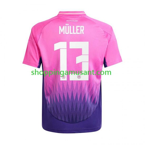 Maillot de Foot Allemagne Thomas Muller 13 Homme Extérieur Euro 2024 Manche Courte