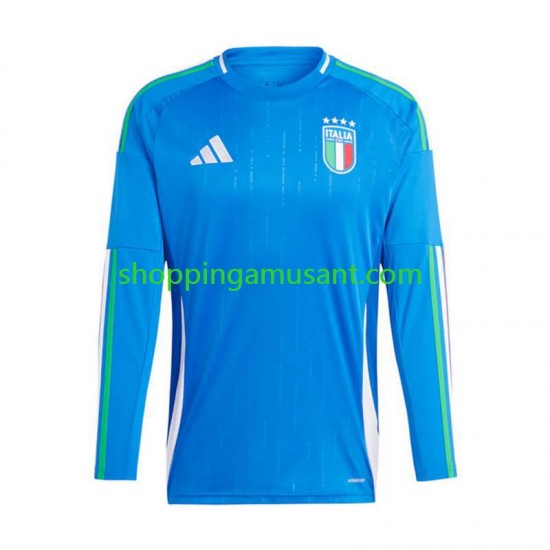Maillot de Foot Italie Homme Domicile Euro 2024 Manche Longue