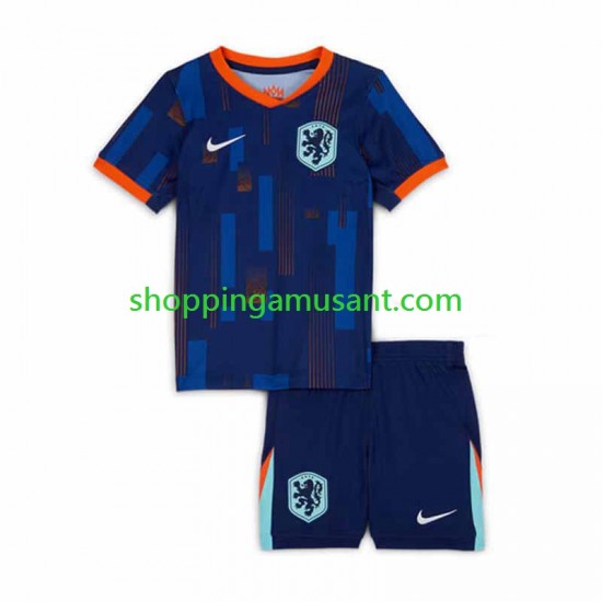 Maillot de Foot Pays-Bas Enfant Extérieur Euro 2024 Manche Courte