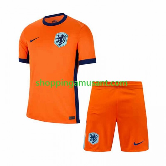 Maillot de Foot Pays-Bas Enfant Domicile Euro 2024 Manche Courte