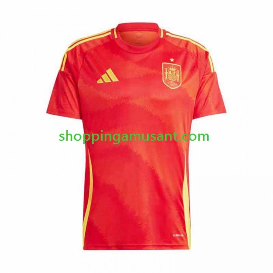 Maillot de Foot Espagne Homme Domicile Euro 2024 Manche Courte