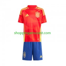 Maillot de Foot Espagne Enfant Domicile Euro 2024 Manche Courte