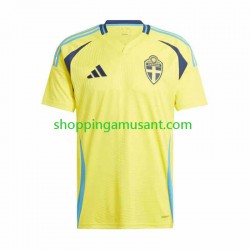 Maillot de Foot Suède Homme Domicile 2024 Manche Courte
