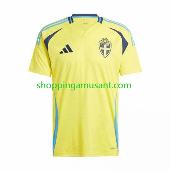 Maillot de Foot Suède Homme Domicile 2024 Manche Courte