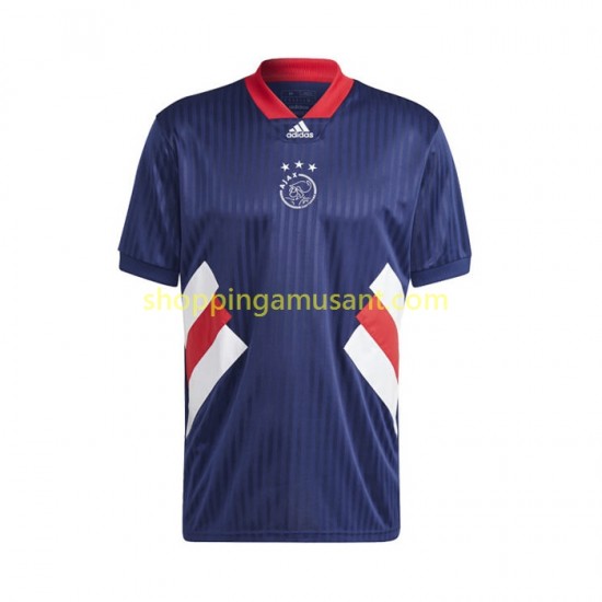 Maillot de Foot Ajax Amsterdam Icon Rétro Homme Domicile 2022-2023 Manche Courte
