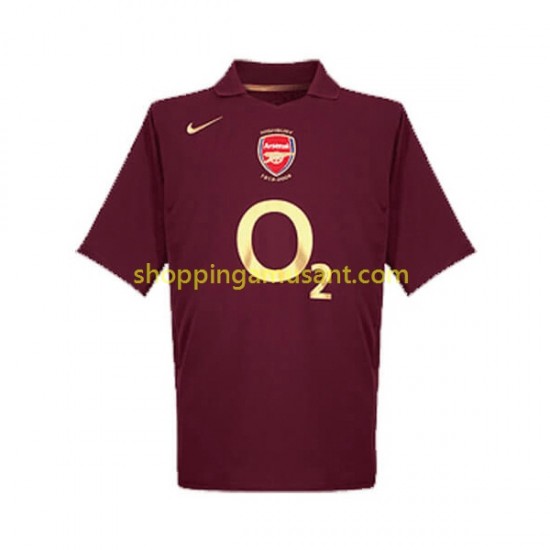 Maillot de Foot Arsenal 2005 Rétro Homme Domicile Manche Courte