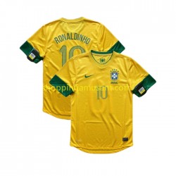 Maillot de Foot Brésil RONALDINHO 10 2012 Rétro Homme Domicile Manche Courte