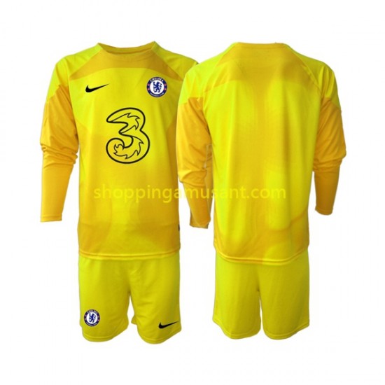 Maillot de Foot Chelsea Gardien Enfant Extérieur 2022-2023 Manche Longue