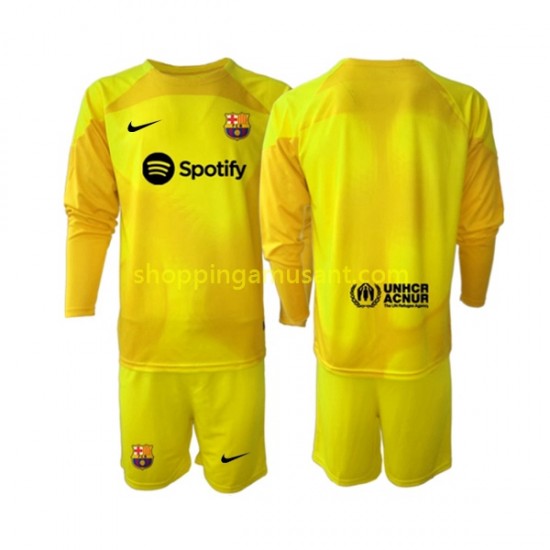 Maillot de Foot FC Barcelone Gardien Enfant 4ème 2022-2023 Manche Longue