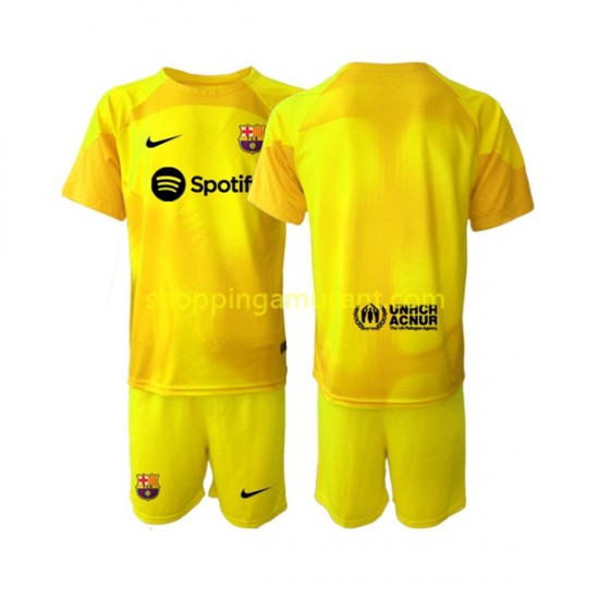 Maillot de Foot FC Barcelone Gardien Enfant 4ème 2022-2023 Manche Courte
