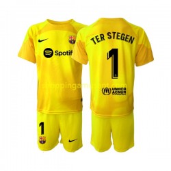 Maillot de Foot FC Barcelone Ter Stegen 1 Gardien Enfant 4ème 2022-2023 Manche Courte