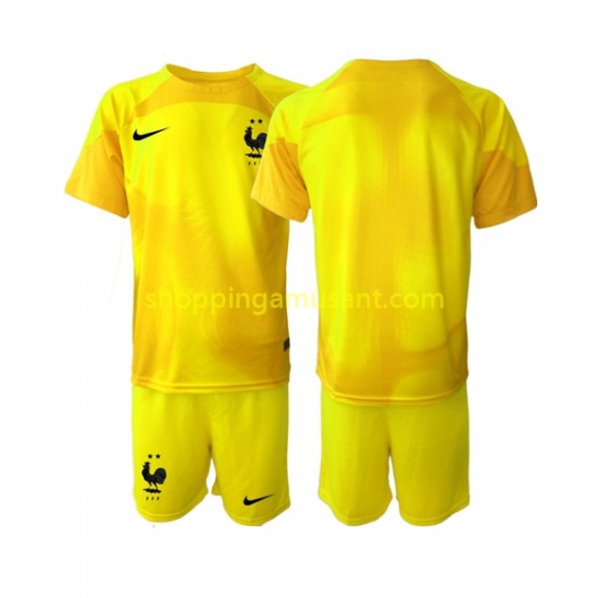 Maillot de Foot France Gardien Enfant Neutre Coupe du Monde 2022 Manche Courte