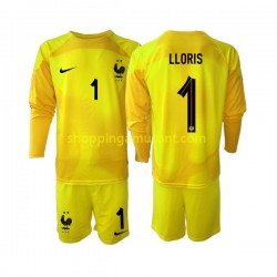 Maillot de Foot France Hugo Lloris 1 Gardien Enfant Neutre Coupe du Monde 2022 Manche Longue