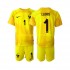 Maillot de Foot France Hugo Lloris 1 Gardien Enfant Neutre Coupe du Monde 2022 Manche Courte