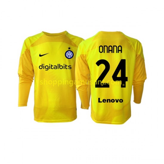 Maillot de Foot Inter Milan Andre Onana 24 Gardien Homme Extérieur 2022-2023 Manche Longue