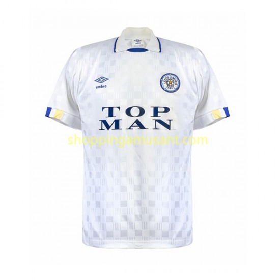 Maillot de Foot Leeds United Rétro Homme Domicile 1989-1990 Manche Courte