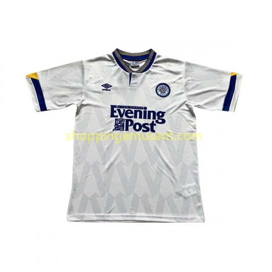 Maillot de Foot Leeds United Rétro Homme Domicile 1991-1992 Manche Courte