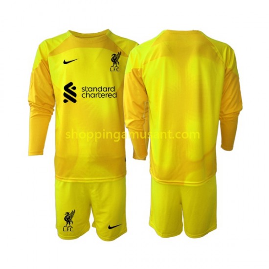 Maillot de Foot Liverpool Gardien Enfant 4ème 2022-2023 Manche Longue
