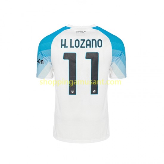 Maillot de Foot Naples Face Game Lozano 11 Homme Domicile 2022-2023 Manche Courte