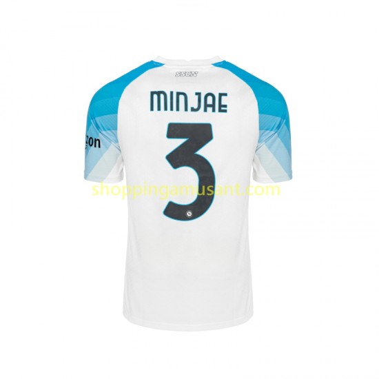 Maillot de Foot Naples Face Game Minjae 3 Homme Domicile 2022-2023 Manche Courte