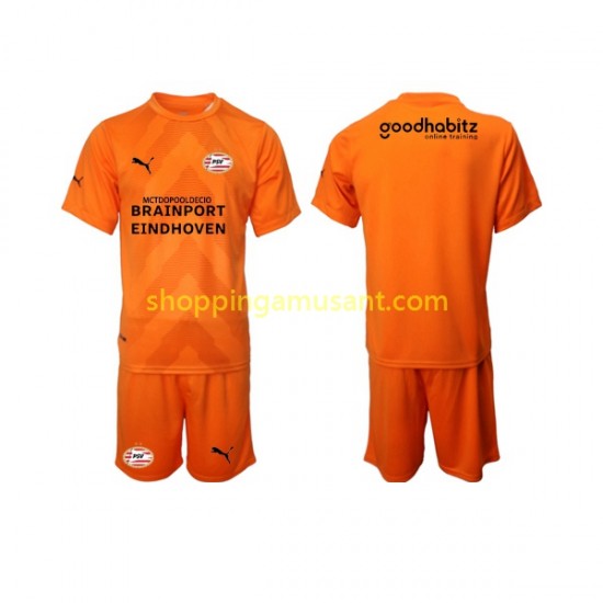 Maillot de Foot PSV Eindhoven Gardien Enfant Extérieur 2022-2023 Manche Courte