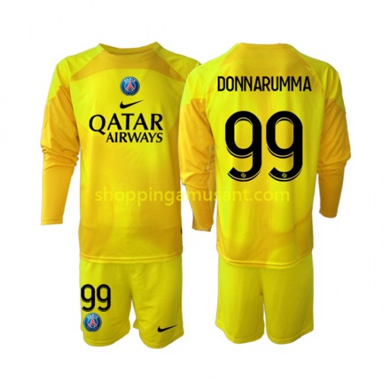 Maillot de Foot Paris Saint-Germain Gianluigi Donnarumma 99 Gardien Enfant Neutre 2022-2023 Manche Longue