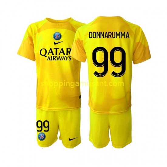 Maillot de Foot Paris Saint-Germain Gianluigi Donnarumma 99 Gardien Enfant Neutre 2022-2023 Manche Courte