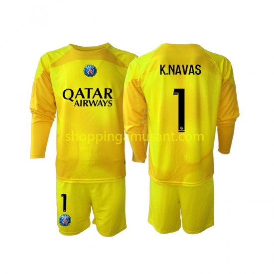 Maillot de Foot Paris Saint-Germain K.NAVAS 1 Gardien Enfant Neutre 2022-2023 Manche Longue