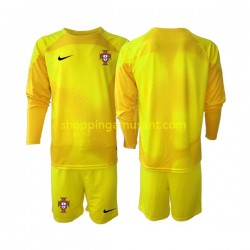 Maillot de Foot Portugal Gardien Enfant Domicile Coupe du Monde 2022 Manche Longue