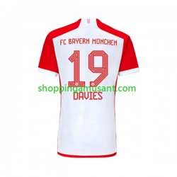 Maillot de Foot Bayern Munich Alphonso Davies 19 Homme Domicile 2023-2024 Manche Courte