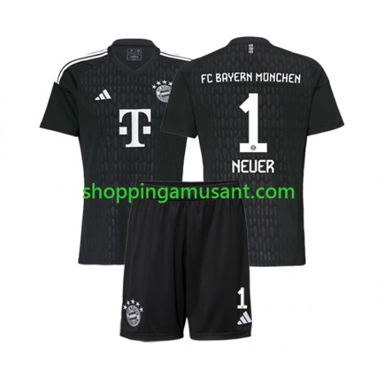 Maillot de Foot Bayern Munich Manuel Neuer 1 Gardien Enfant Domicile 2023-2024 Manche Courte