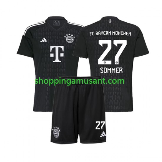 Maillot de Foot Bayern Munich Yann Sommer 27 Gardien Enfant Domicile 2023-2024 Manche Courte