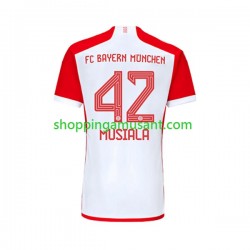 Maillot de Foot Bayern Munich Jamal Musiala 42 Homme Domicile 2023-2024 Manche Courte
