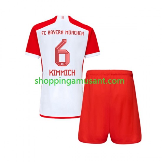 Maillot de Foot Bayern Munich Joshua Kimmich 6 Enfant Domicile 2023-2024 Manche Courte