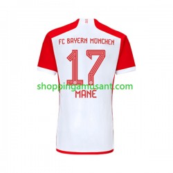Maillot de Foot Bayern Munich Sadio Mane 17 Homme Domicile 2023-2024 Manche Courte