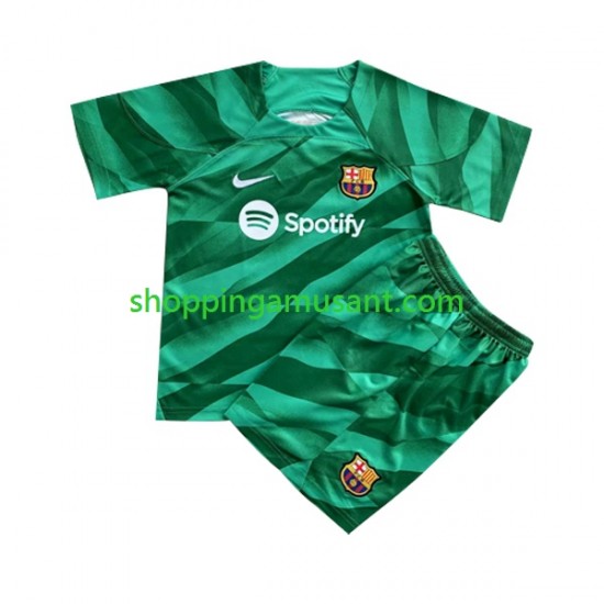 Maillot de Foot FC Barcelone Gardien Enfant Domicile 2023-2024 Manche Courte