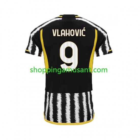 Maillot de Foot États-Unis Juventus Dn Vlahovic 9 Homme Domicile 2023-2024 Manche Courte