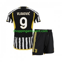 Maillot de Foot États-Unis Juventus Dn Vlahovic 9 Enfant Domicile 2023-2024 Manche Courte