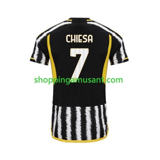 Maillot de Foot Juventus Federico Chiesa 7 Homme Domicile 2023-2024 Manche Courte