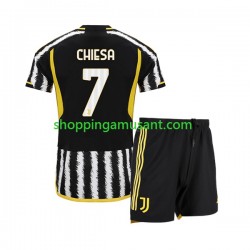 Maillot de Foot Juventus Federico Chiesa 7 Enfant Domicile 2023-2024 Manche Courte