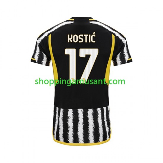 Maillot de Foot Juventus Filip Kostic 17 Homme Domicile 2023-2024 Manche Courte